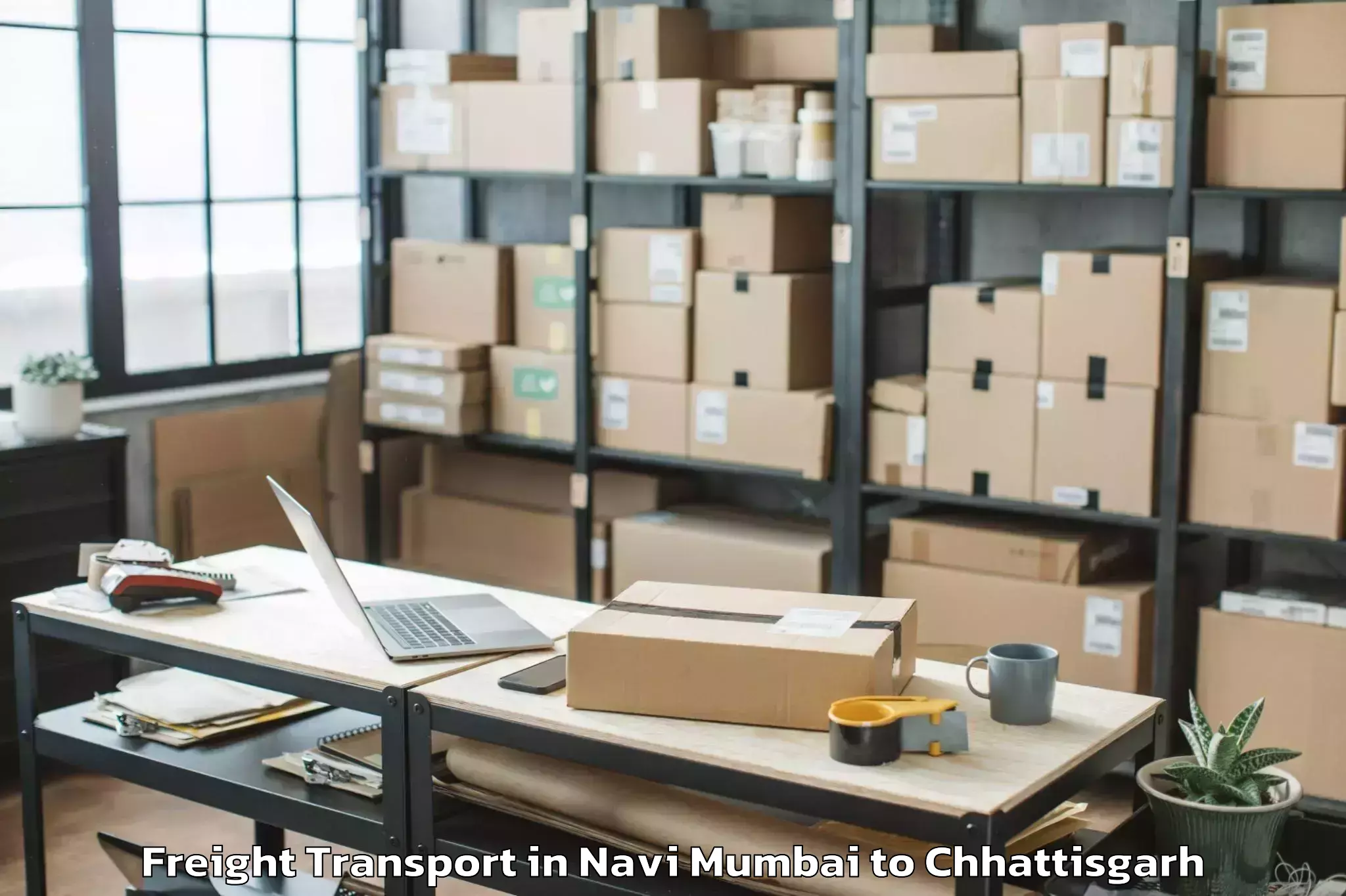 Book Navi Mumbai to Surajpur Freight Transport